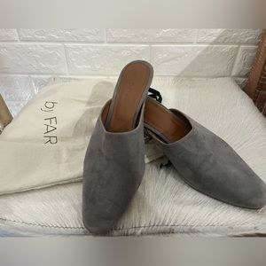 By Far sienna mule (in blue Jean suede)